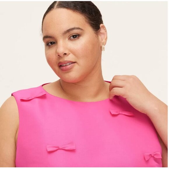 Kate Spade x Target Hot Pink Bow Shell Tank Top Plus Size 1X - Picture 2 of 8